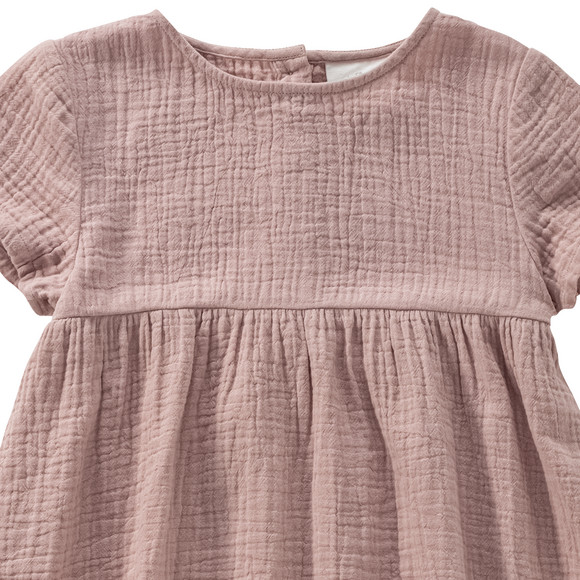 Mädchen Musselin-Kleid mit Teilungsnaht