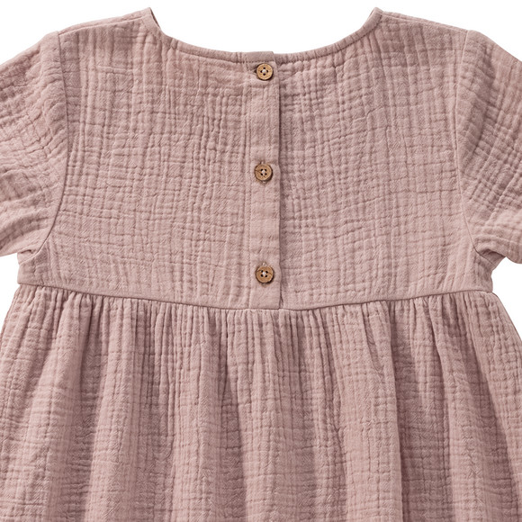 Mädchen Musselin-Kleid mit Teilungsnaht