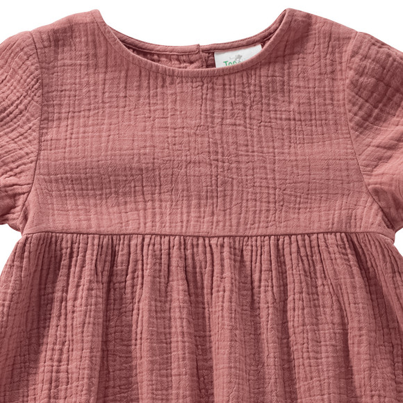 Mädchen Musselin-Kleid mit Teilungsnaht