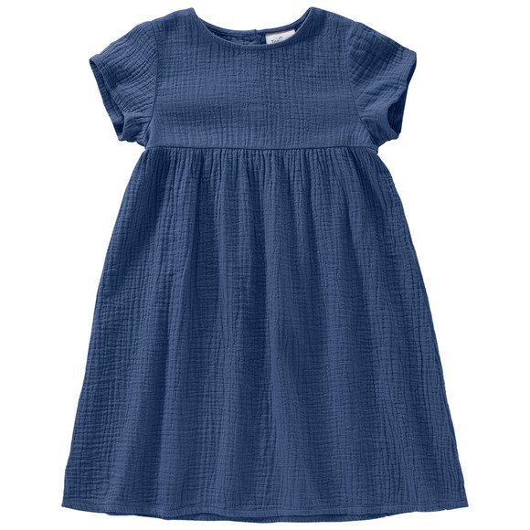 Mädchen Musselin-Kleid mit Teilungsnaht