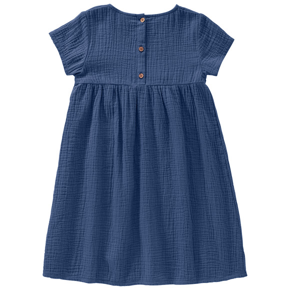 Mädchen Musselin-Kleid mit Teilungsnaht