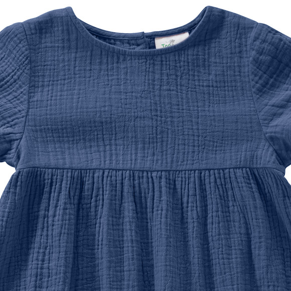 Mädchen Musselin-Kleid mit Teilungsnaht