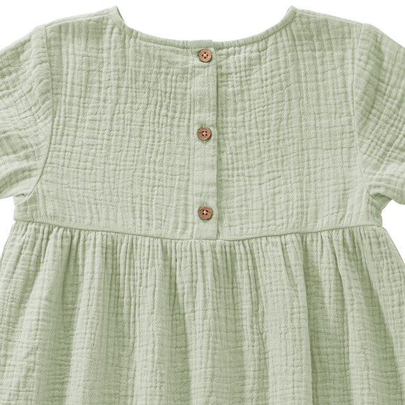 Mädchen Musselin-Kleid mit Teilungsnaht