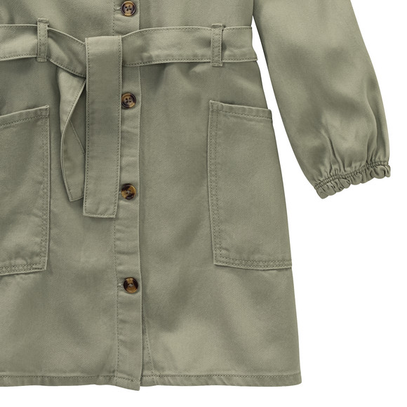 Mädchen Kleid mit Bindegürtel