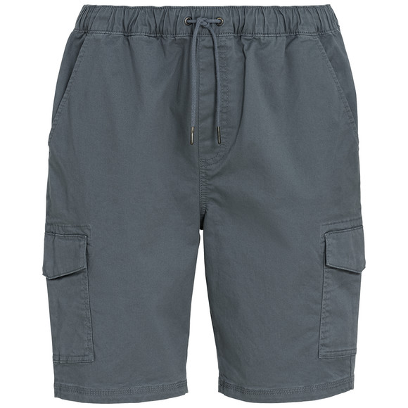 Herencargoshort met elastische tailleband grijs