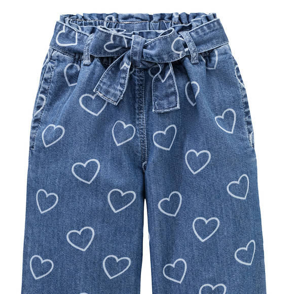 Mädchen Jeans mit Herzen allover