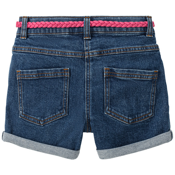 Mädchen Jeansshorts mit Gürtel