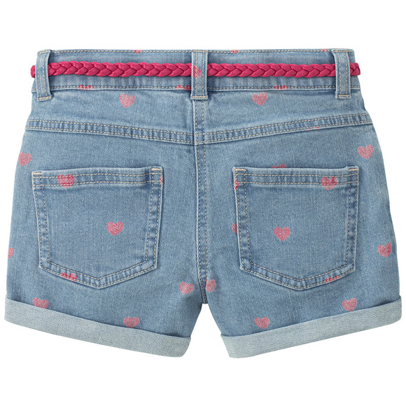 Mädchen Jeansshorts mit Gürtel
