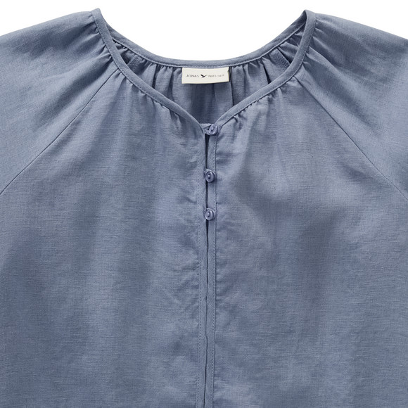 Mädchen Leinen-Bluse unifarben