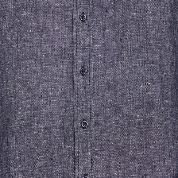 Herren Leinen-Hemd mit Button-Down-Kragen
