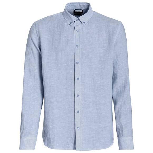 Herren Leinen-Hemd mit Button-Down-Kragen