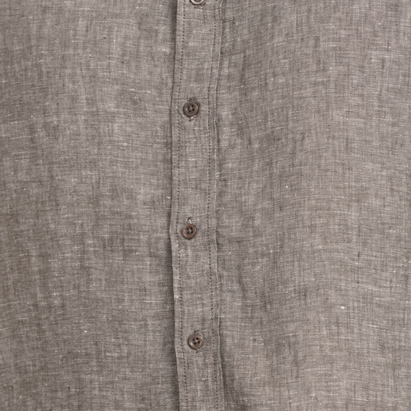 Herren Leinen-Hemd mit Button-Down-Kragen