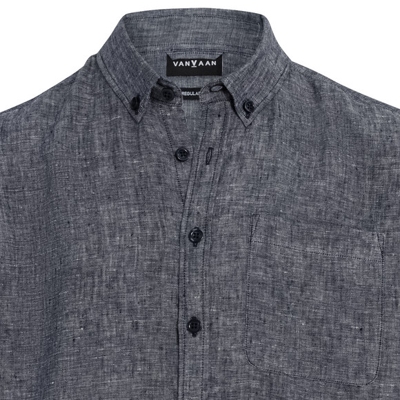 Herren Leinen-Hemd mit kurzen Ärmeln