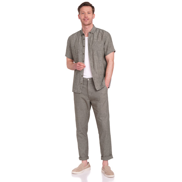 Herren Leinen-Hemd mit kurzen Ärmeln