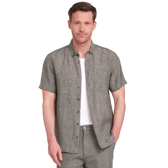 Herren Leinen-Hemd mit kurzen Ärmeln