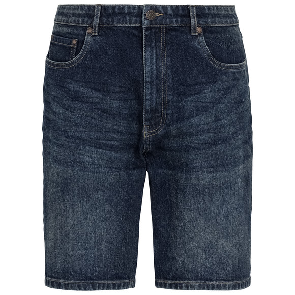 Herren Jeans-Shorts in Denim-Optik dunkelblau