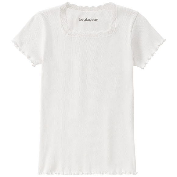 Mädchen T-Shirt mit Spitze
