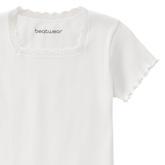 Mädchen T-Shirt mit Spitze