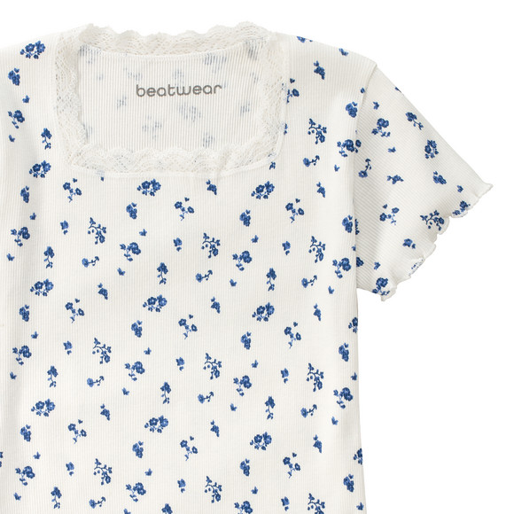 Mädchen T-Shirt mit Spitze