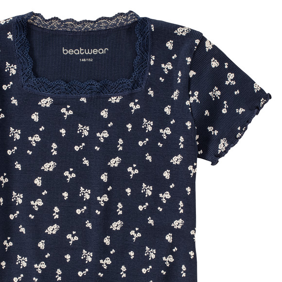 Mädchen T-Shirt mit Spitze