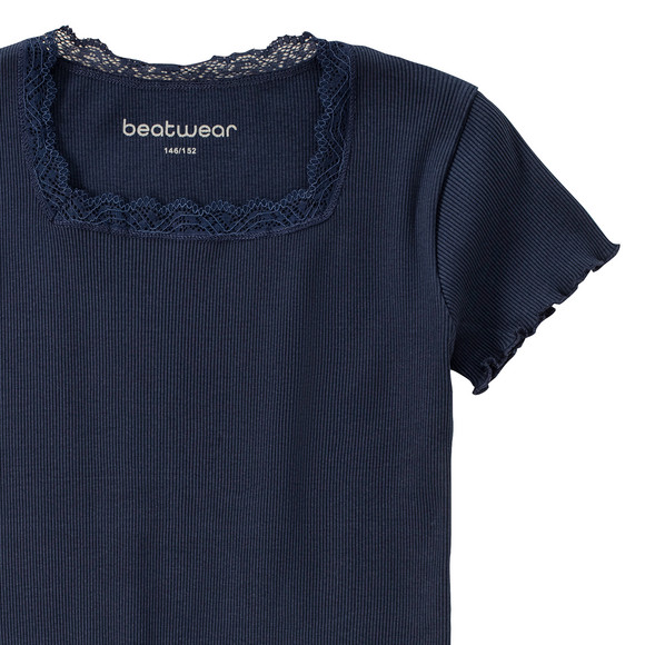 Mädchen T-Shirt mit Spitze