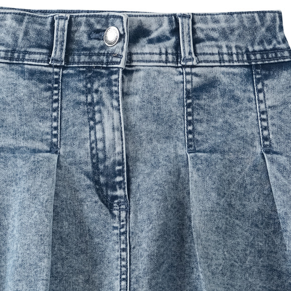 Meisjesjeansrok met plooien