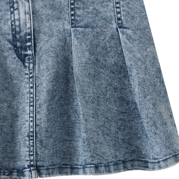 Meisjesjeansrok met plooien