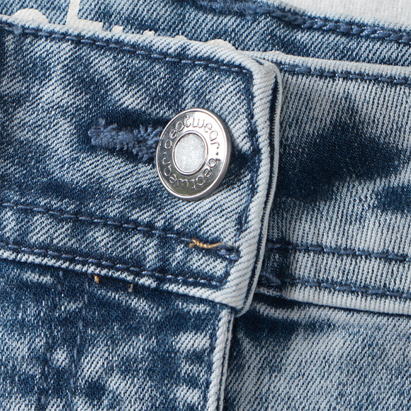 Meisjesjeansrok met plooien