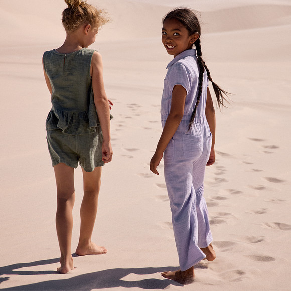 Mädchen Musselin-Jumpsuit aus Bio-Baumwolle
