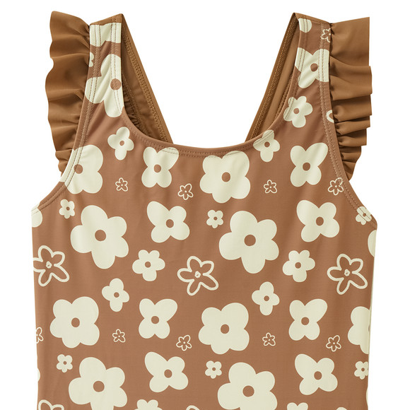 Mädchen Badeanzug mit Blumen-Allover