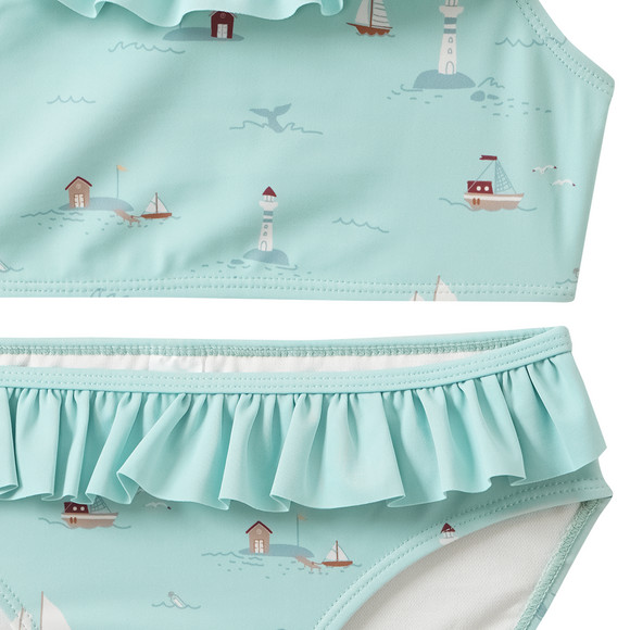 Mädchen Bikini mit Segelschiffen