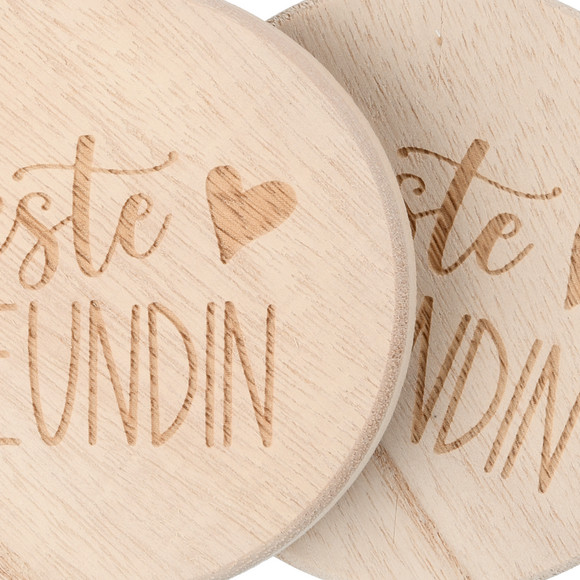 2 Untersetzer aus Holz