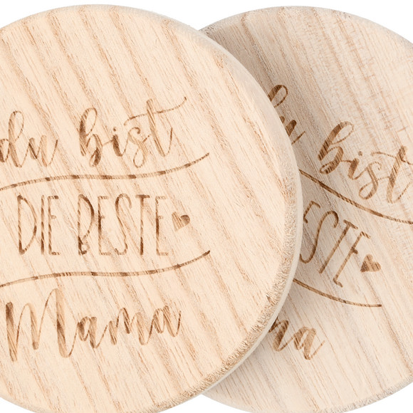 2 Untersetzer aus Holz