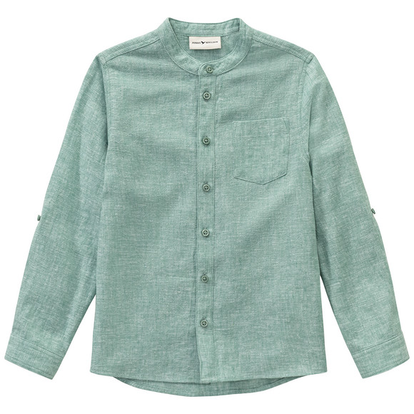 Jungen Leinen-Hemd mit Brusttasche salbei