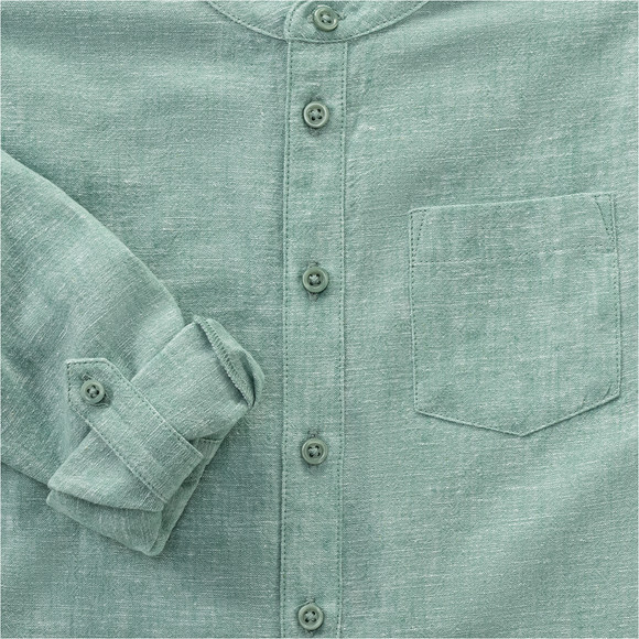 Jungen Leinen-Hemd mit Brusttasche