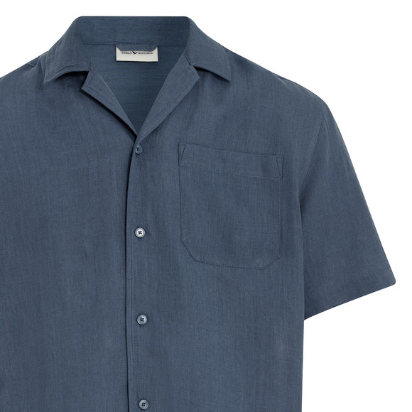 Herren Leinen-Hemd mit Brusttasche