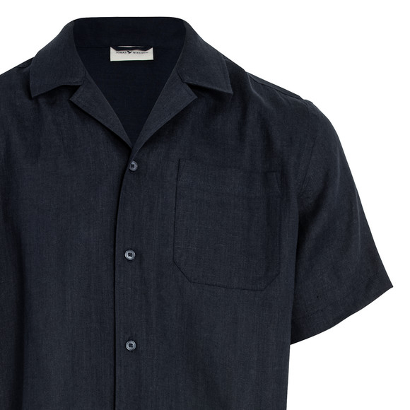 Herren Leinen-Hemd mit Brusttasche