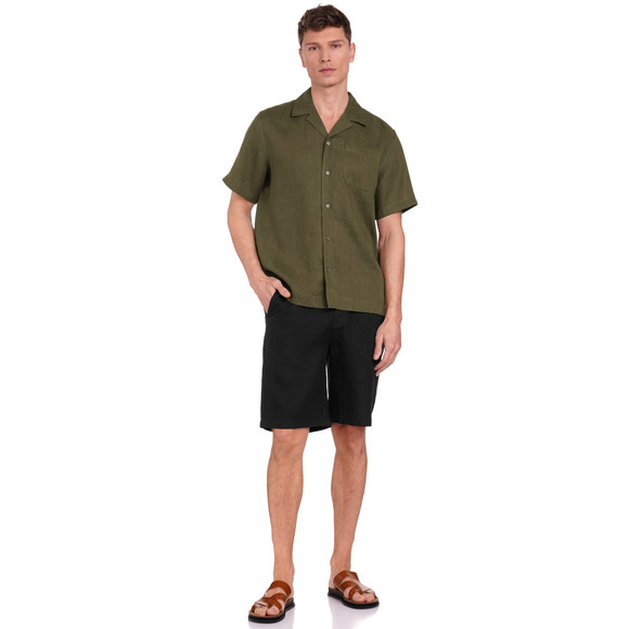 Herren Leinen-Hemd mit Brusttasche