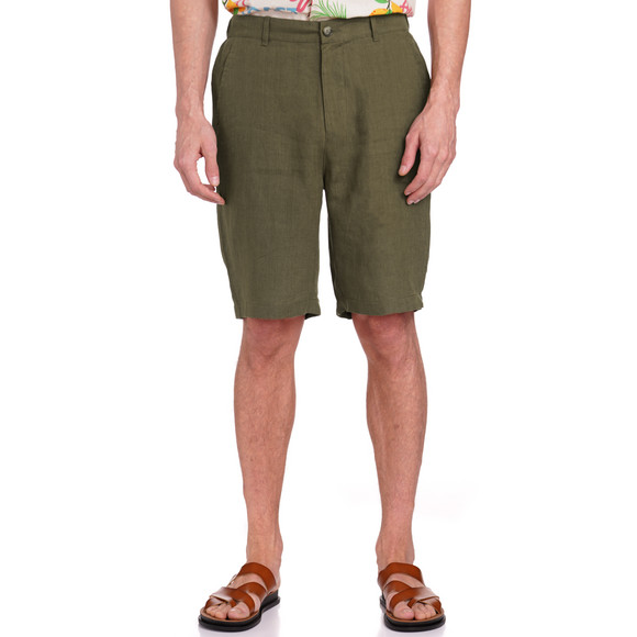 Herren Leinen-Shorts in Unifarben