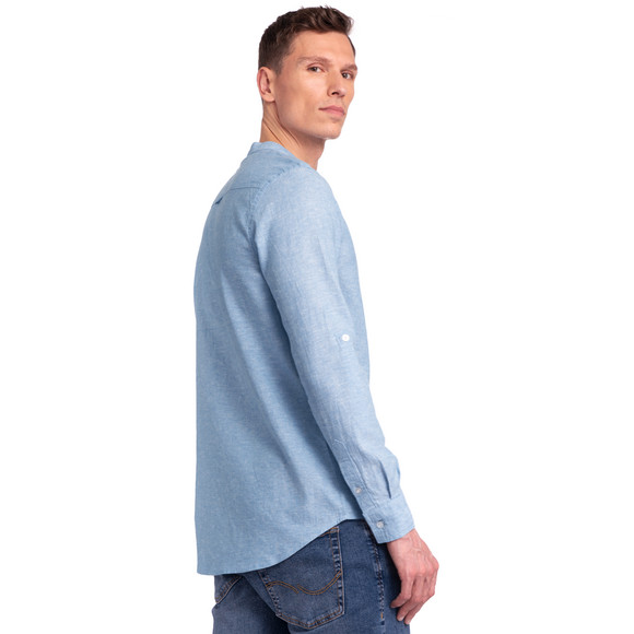 Herren Leinen-Hemd mit Brusttasche