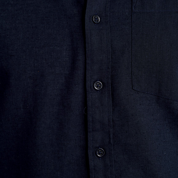 Herren Leinen-Hemd mit Brusttasche