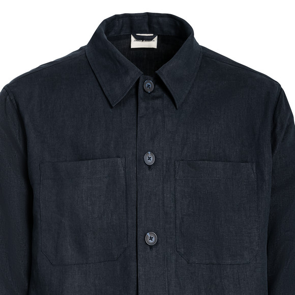 Herren Leinen-Overshirt in Hemd-Optik