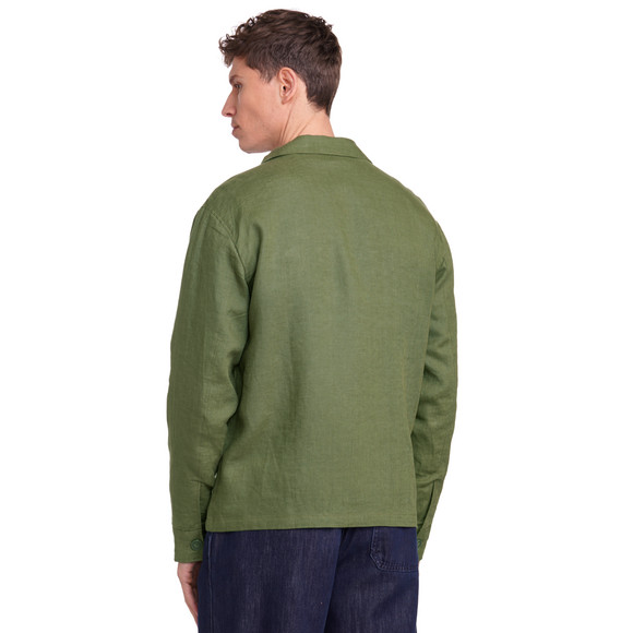 Herren Leinen-Overshirt in Hemd-Optik