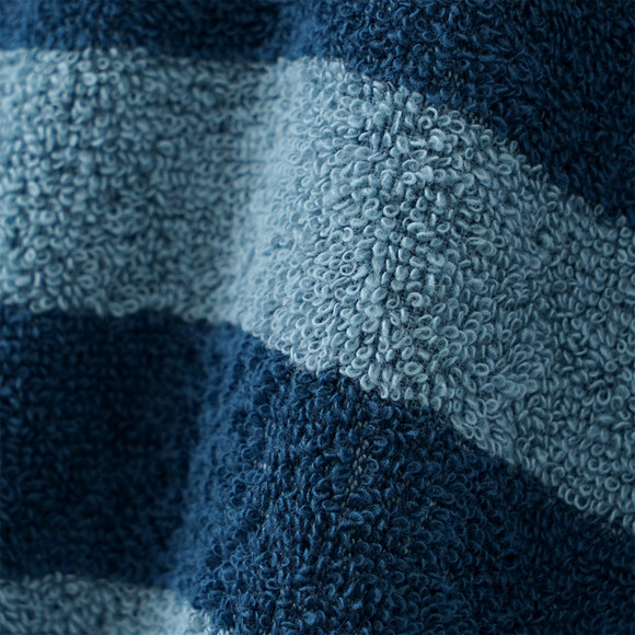 Badponcho met strepen