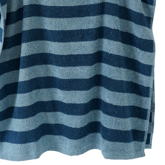 Badponcho met strepen