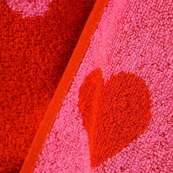 Badeponcho mit Herz-Allover