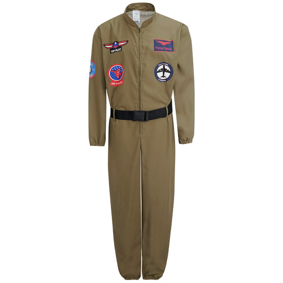 Herren Kostüm Pilot mit Gürtel