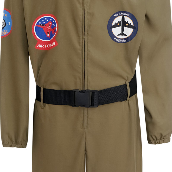 Herren Kostüm Pilot mit Gürtel
