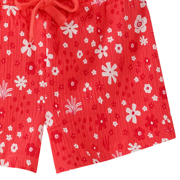 Mädchen Shorts mit Blumen-Allover