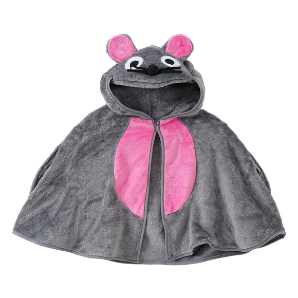 Kostüm Maus-Cape mit Kapuze